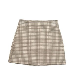 LA Hearts Plaid Mini Skirt with Zippered Back Size Small